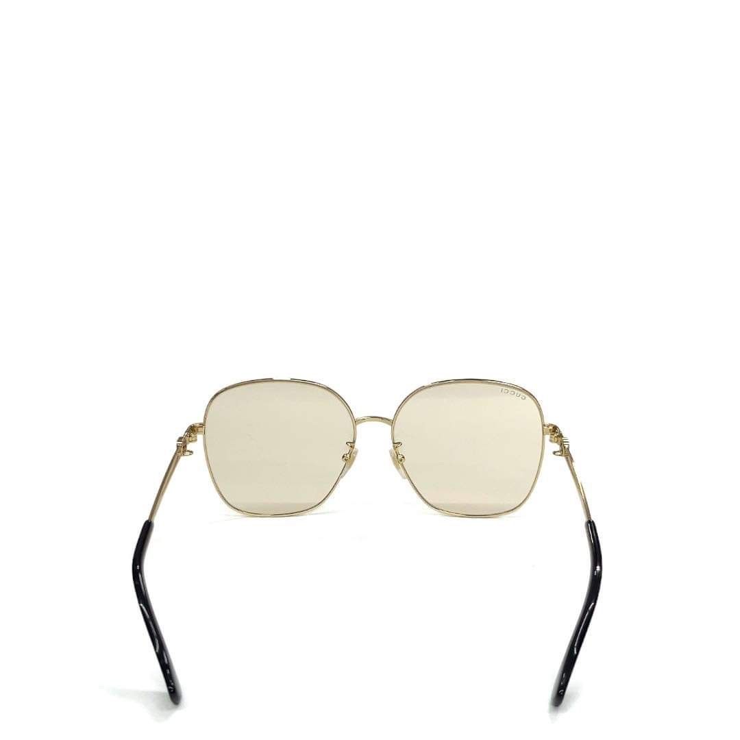 袋有 GUCCI グッチ チェーン付サングラス GG1089SA ゴールドカラー