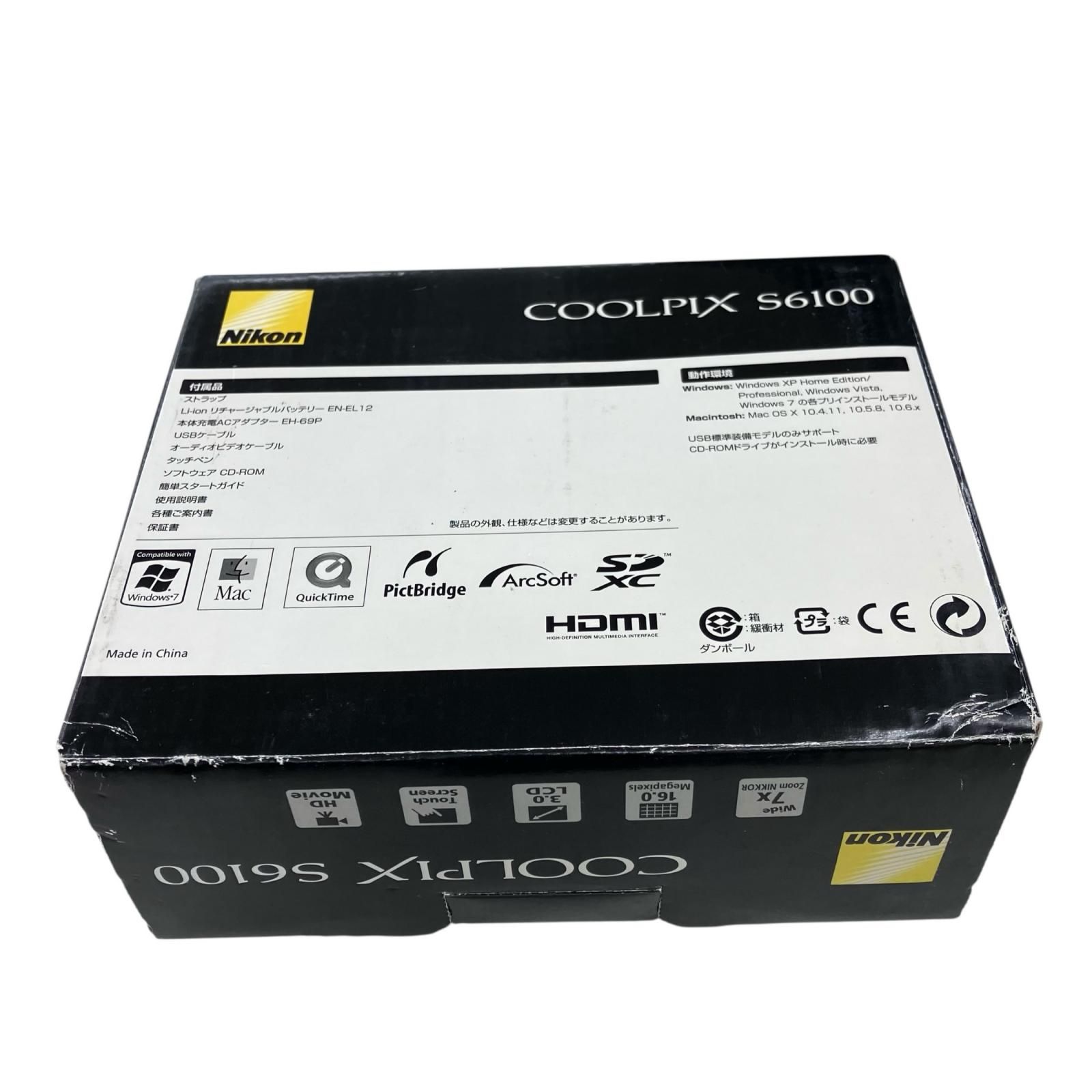 カメラ 186000 動作未確認 Nikon ニコン デジタルカメラ S6100 7Xwide 