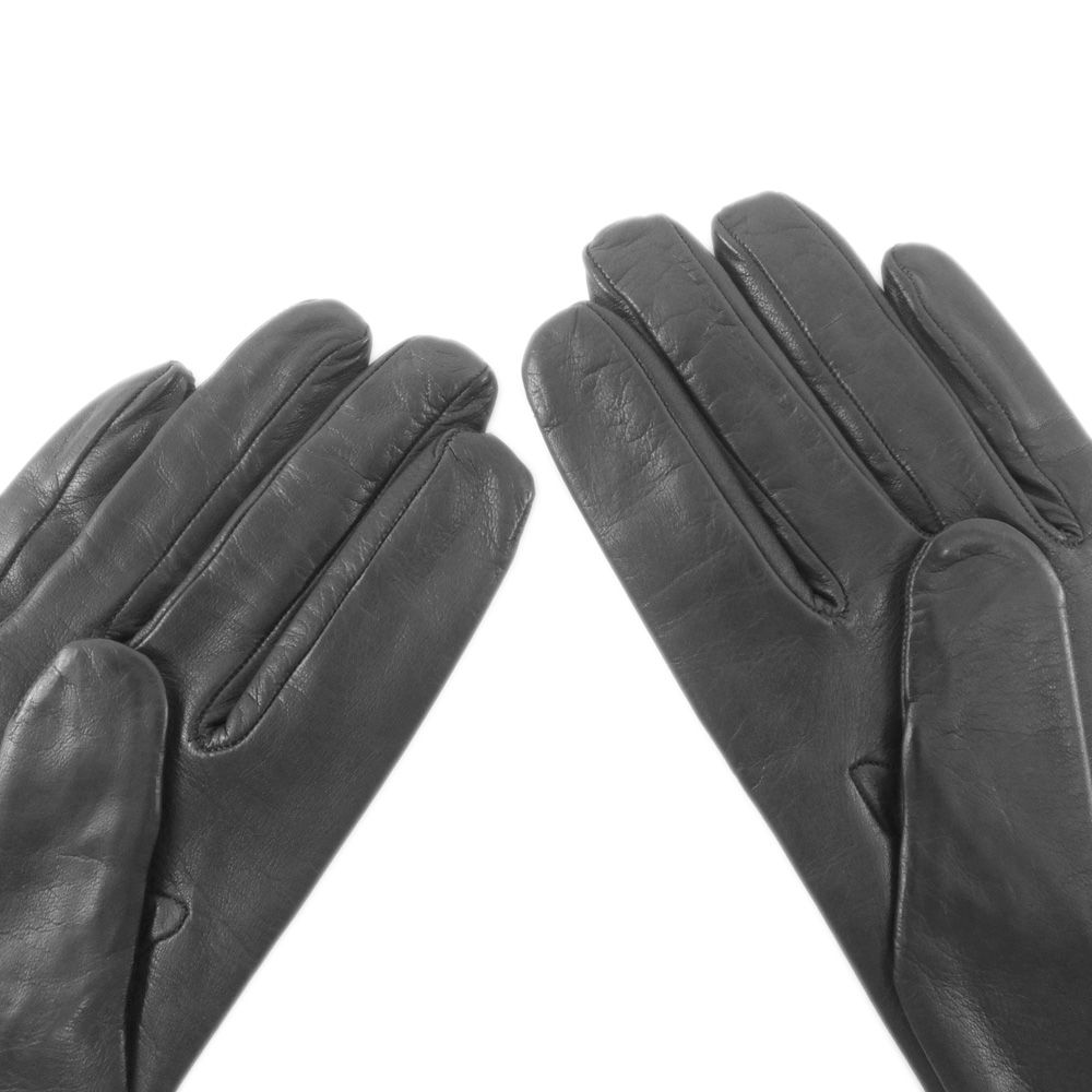 HERMES ケリー カデナ レザーグローブ ブラック シルバー金具