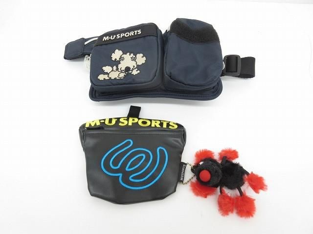 M U SPORTS ミエコ ウエサコ ゴルフ ウエストポーチ ウエストバッグ 等 2点 ユニセックス