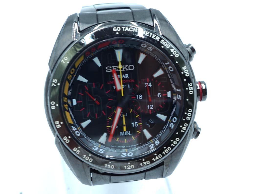 SEIKO セイコー V175-0AL0 Limited edition ソーラー 腕 時計 黒