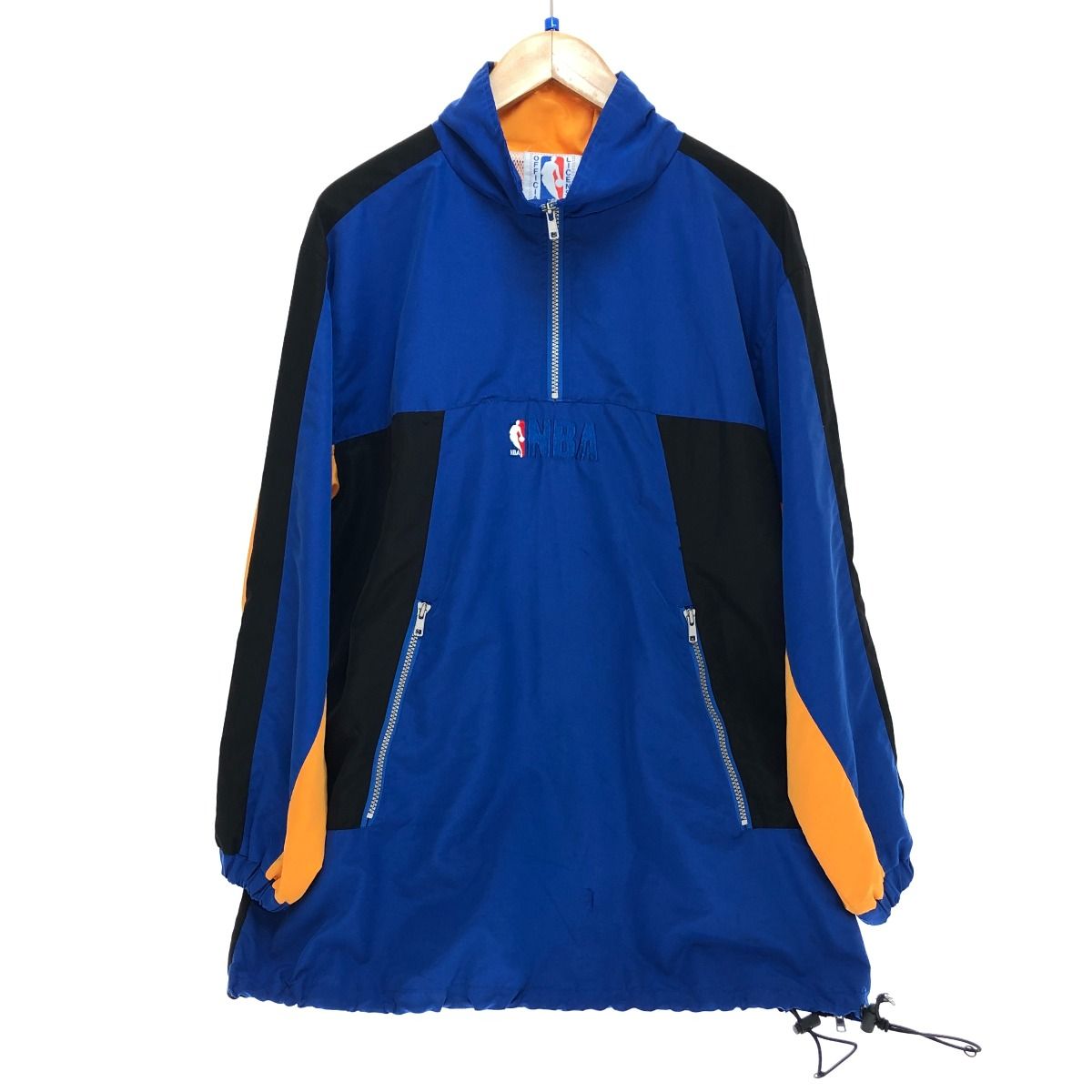□□NBA ナイロンアノラックジャケット MAサイズ ブルー