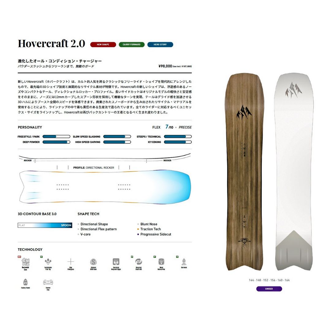 JONES HOVERCRAFT ジョーンズ ボバークラフト パウダー JONES 2.0 