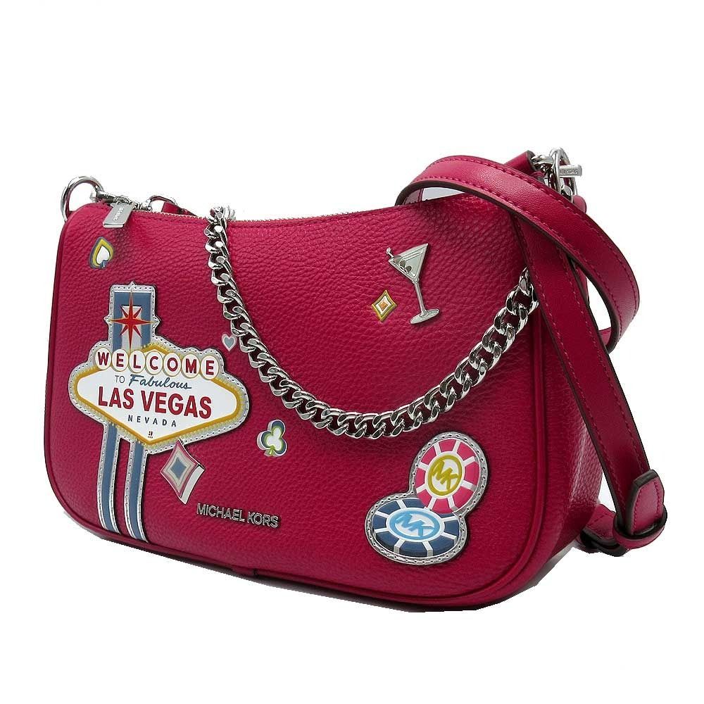 【新品】マイケルコース 35F5S1QC6V バッグ ショルダーバッグ MICHAEL KORS CARMELA メタルロゴ パッチ ミディアム チェーン ポシェット クロスボディ 2WAY 斜め掛け アウトレット レディース 新品】マイケルコース 35F5S1QC6V バッグ ショルダーバッグ MICHAEL