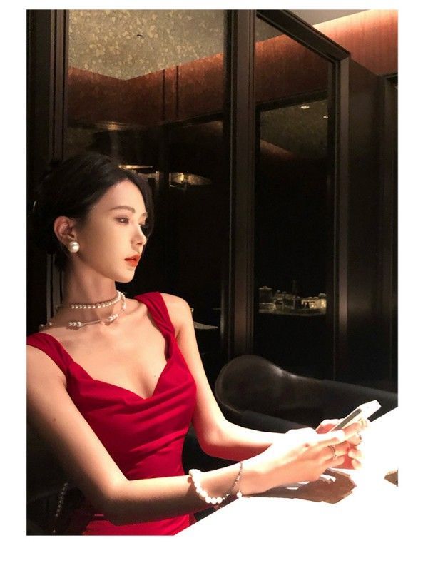 ワンピース修身顕顕尻✿ドレスを包みます年会クリスマス誕生日 長いスカート