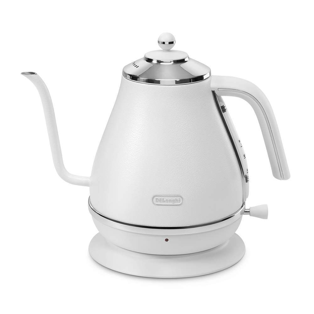 Color 2 ホワイト_Style 1 温度調整なし_PatternName 1 ケトル単品 De Longhi デロンギ 電気カフェケトル アイコナ KBOE1220J-W ステンレス ハンドドリップ 1.0L 正確な注ぎ心地 見やすい水量計 空だき防