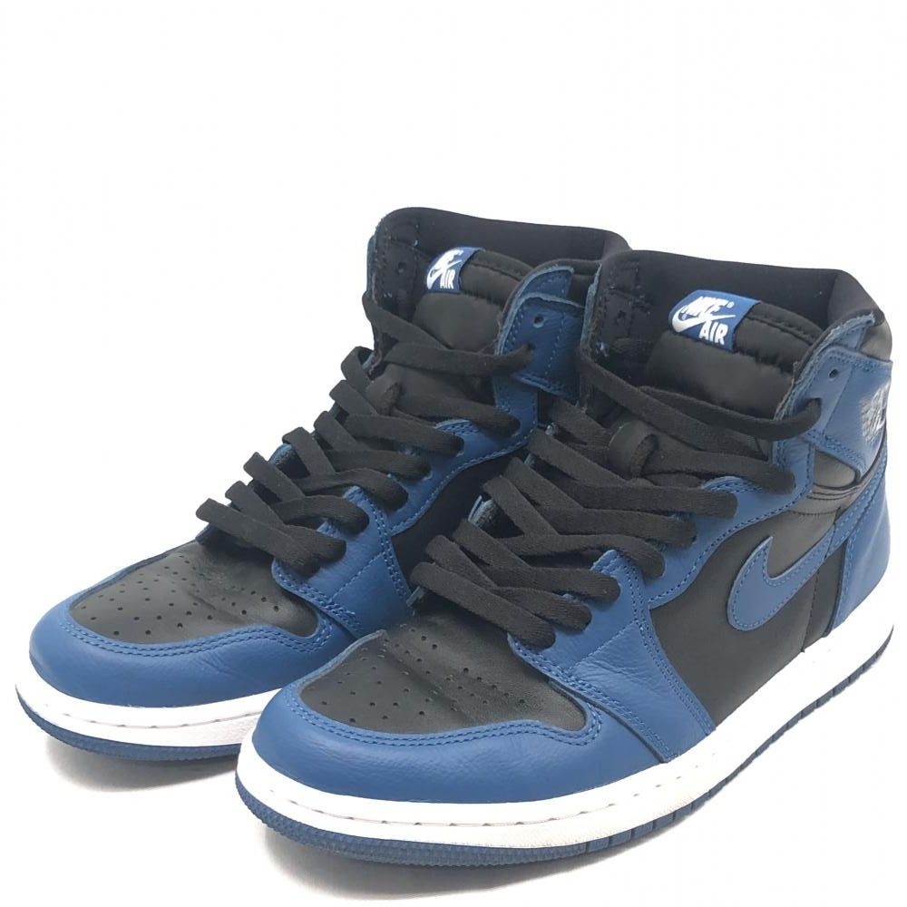 【中古】NIKE AIR JORDAN1 RETRO HGH DARK MARINA BLUE 26.5cm 555088-404 ナイキ エアジョーダン 1 レトロ ハイ OG ダークマリーナブルー[17]