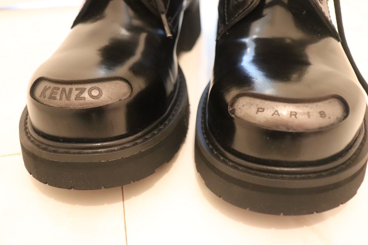 KENZOケンゾー 新品メンズレザーブーツ 43 95700円箱付き 黒 28 KENZO