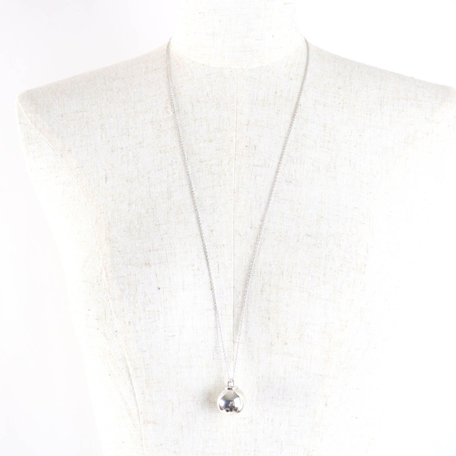 極美品☆TIFFANY&Co. ティファニー ハードウエア ボールネックレス  