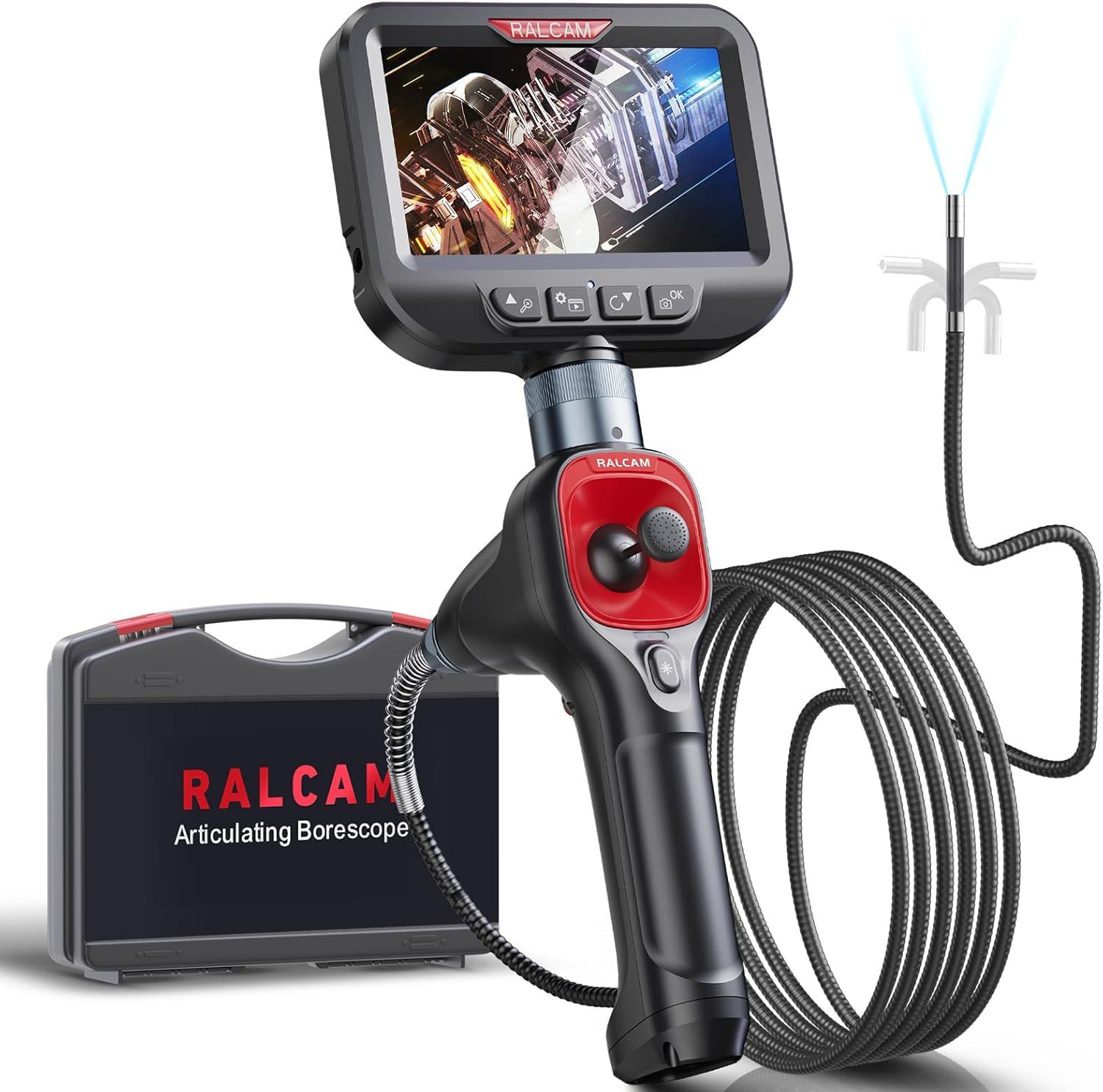 Ralcam 先端可動式ファイバースコープ 6.2mm 1mケーブル