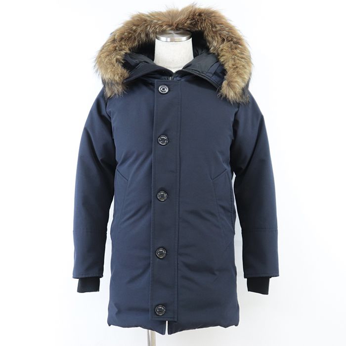 モンクレール　POLARIS　ダウンコート　ネイビー　０サイズ　ジャケット 未使用品◎MONCLER モンクレール HERMINE エルミンヌ ロゴワッペン フード付き ロングダウンコート ネイビー 00 国内正規品  レディース | フリマアプリ ラクマ