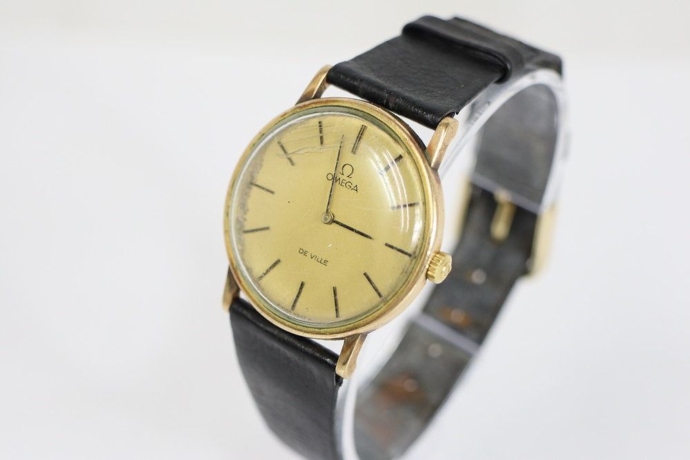OMEGA DE VILLE デビル 手巻き 文字盤ゴールド 二針 腕時計