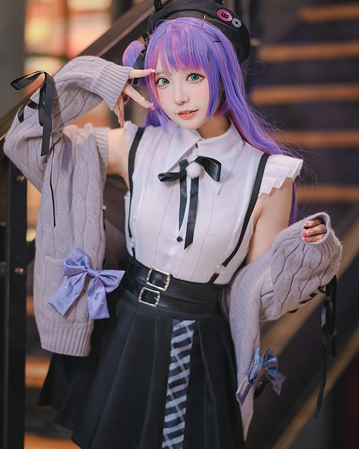 ホロライブ 常闇トワ コスプレ ウィッグ付き