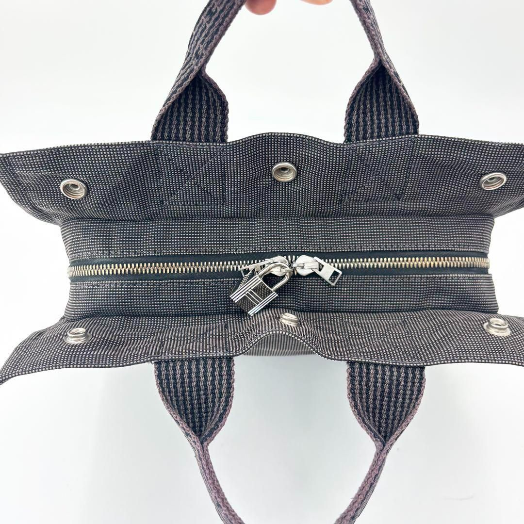 ▼ HERMES エルメス エールライン　PMトートバッグ グレー系 鞄 カバン HERMES エルメス エールライン PM トートバッグ グレー系 鞄