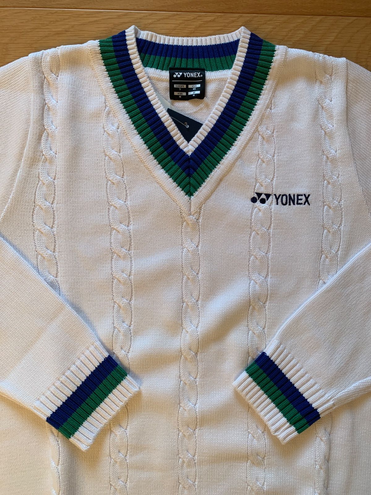 YONEX セーター ホワイト SS.S.M，L ヨネックス ニットウォームアップ