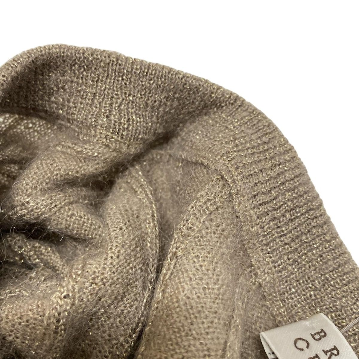 BRUNELLO CUCINELLI - BRUNELLO CUCINELLI(ブルネロクチネリ) 長袖セーター サイズXS レディース美品  - ライトブラウン クルーネック/ラメ BRUNELLO CUCINELLI(ブルネロクチネリ) 長袖セーター サイズXS