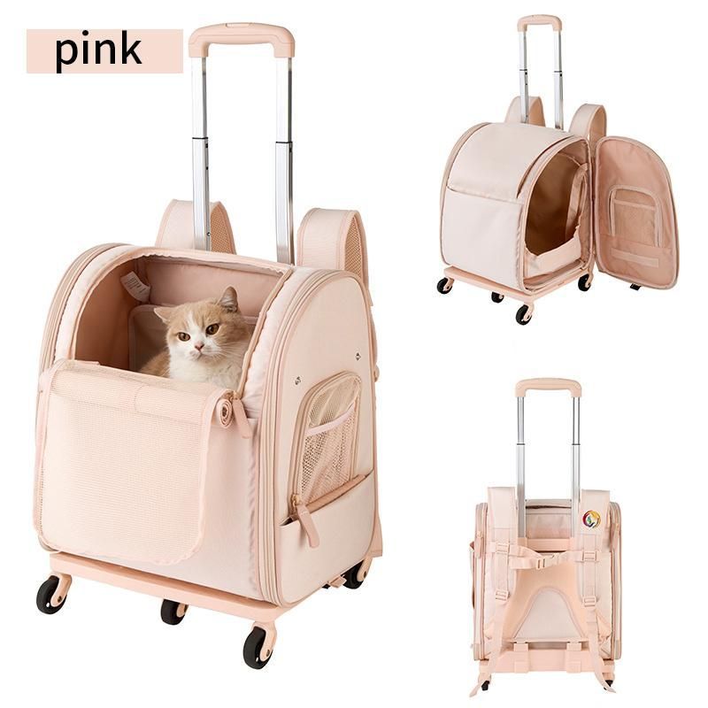 猫 小型犬 小動物 キャリーバッグ ペットリュック ペットキャリーカート ペットキャリー キャスター付き キャリーコンテナ 猫 アウトドア 手提げ 外出 旅行