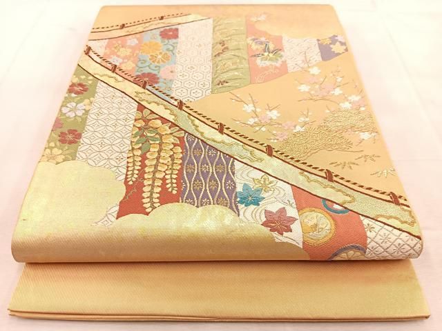 平和屋野田店◎西陣最高峰・北尾織物匠 太鼓柄袋帯 唐織 祝