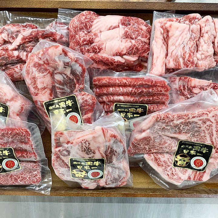 【A5】鹿児島黒牛 カルビお徳用 1ｋｇ 様々なサイズが入った焼肉セット黒毛和牛-2
