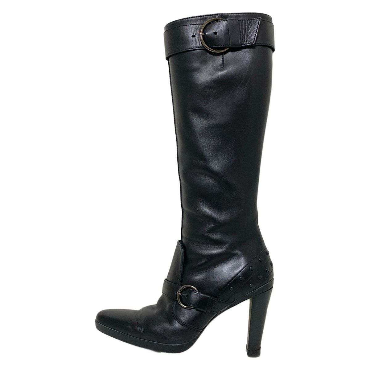 TOD'S(トッズ) ロングブーツ 37 レディース - 黒 レザー 未使用品 tods