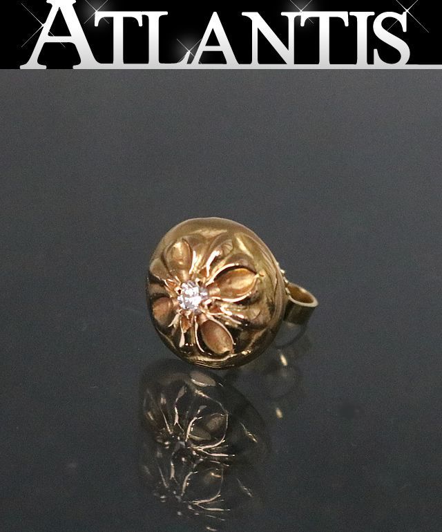 クロムハーツピアス22K クロスボール ダイヤ クロムハーツクロスボールスタッドwithダイヤモンド（ピアス