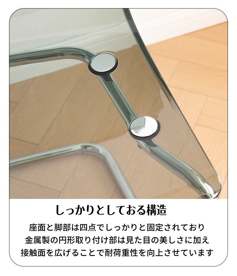 2025新作 クリアチェア ダイニングチェア トーネットチェア風 透明