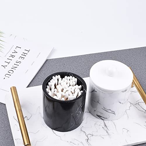 新品✨ ブラックマーブル コットンボールホルダー 大理石 収納ケース 綿棒ケース Amazon.co.jp: 綿棒ケース 蓋付き 綿棒入れ 楊枝入れ コットン