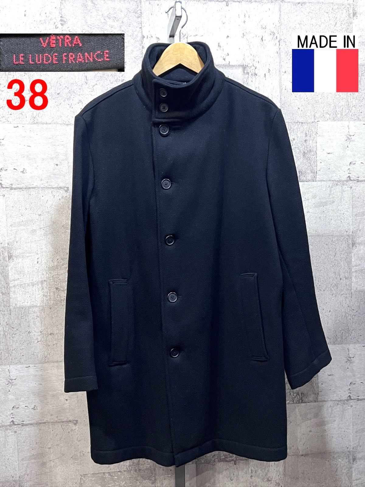 美品 フランス製 VETRA スタンドカラー ウールコート ベトラ BSHOP 美品 フランス製 VETRA スタンドカラー ウールコート ベトラ BSHOP