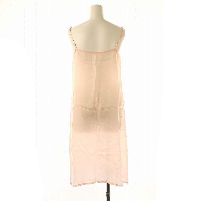 オブリ OBLI ピンクラップワンピース ロング 長袖 チェック S ピンク  