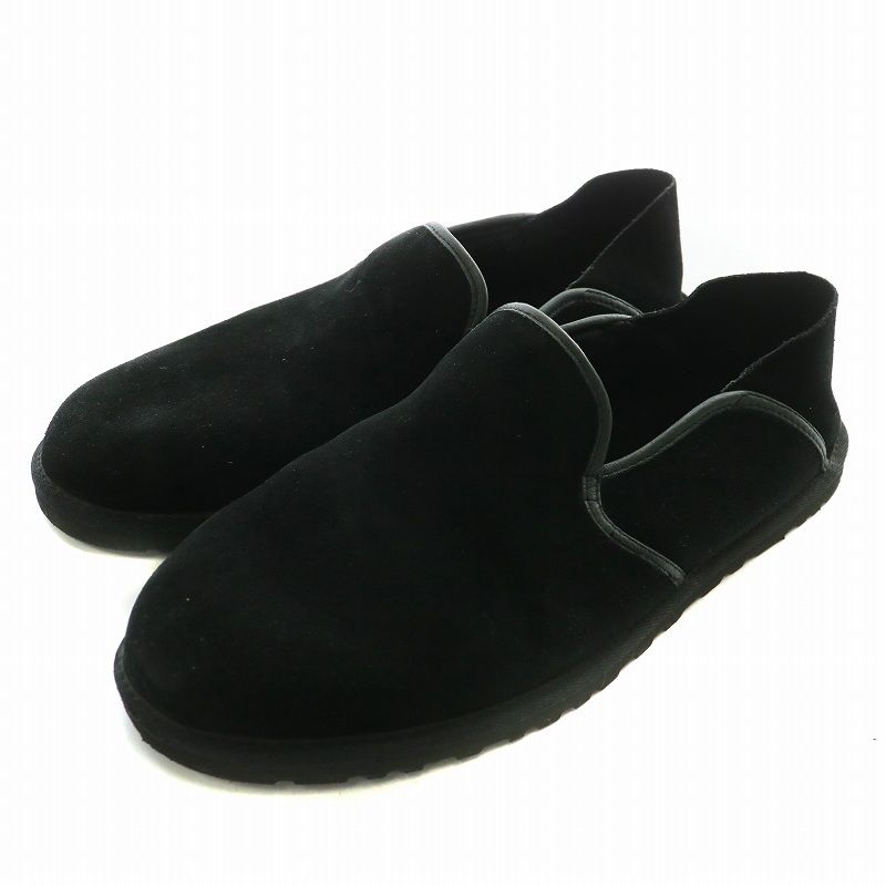 アグ UGG ムートン スリッポン スエード ボア 黒 ブラック 28 |XZ GY17