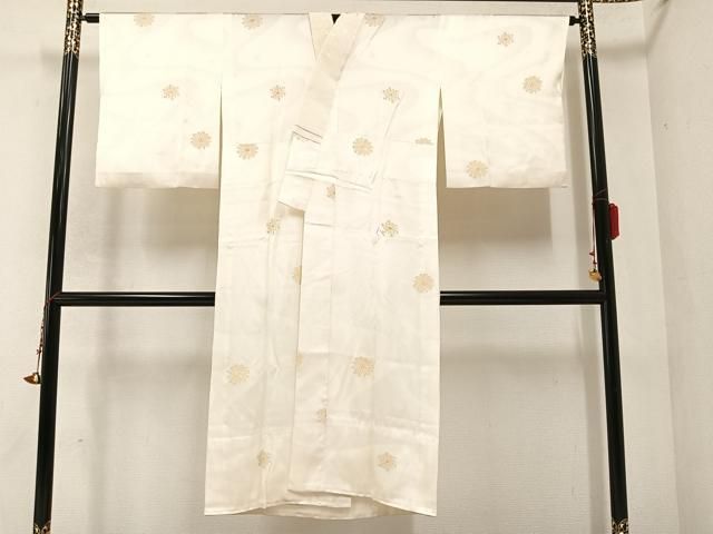平和屋着物●長襦袢 無双仕立て 寿光織 雪華 金糸 正絹 AABB3622ph