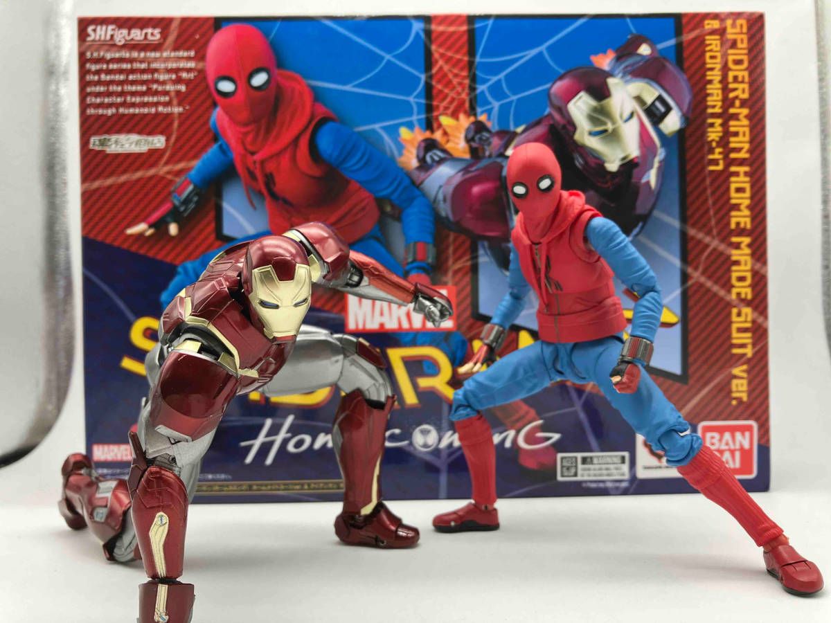 S.H.Figuarts スパイダーマン(ホームカミング) ホームメイドスーツver.&アイアンマン マーク47 魂ウェブ商店限定 - メルカリ