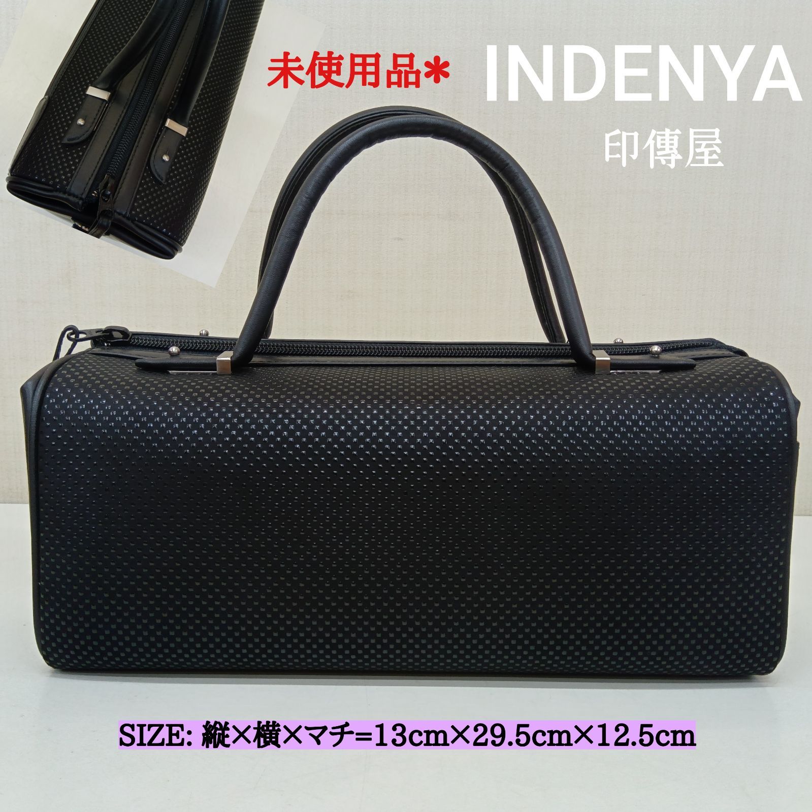 ほぼ未使用品 INDENYA 印傳屋 いんでん 鹿革 ディアスキン ハンドバッグ INDENYA 印傳屋 いんでん 鹿革 ディアスキン ミニ がま口