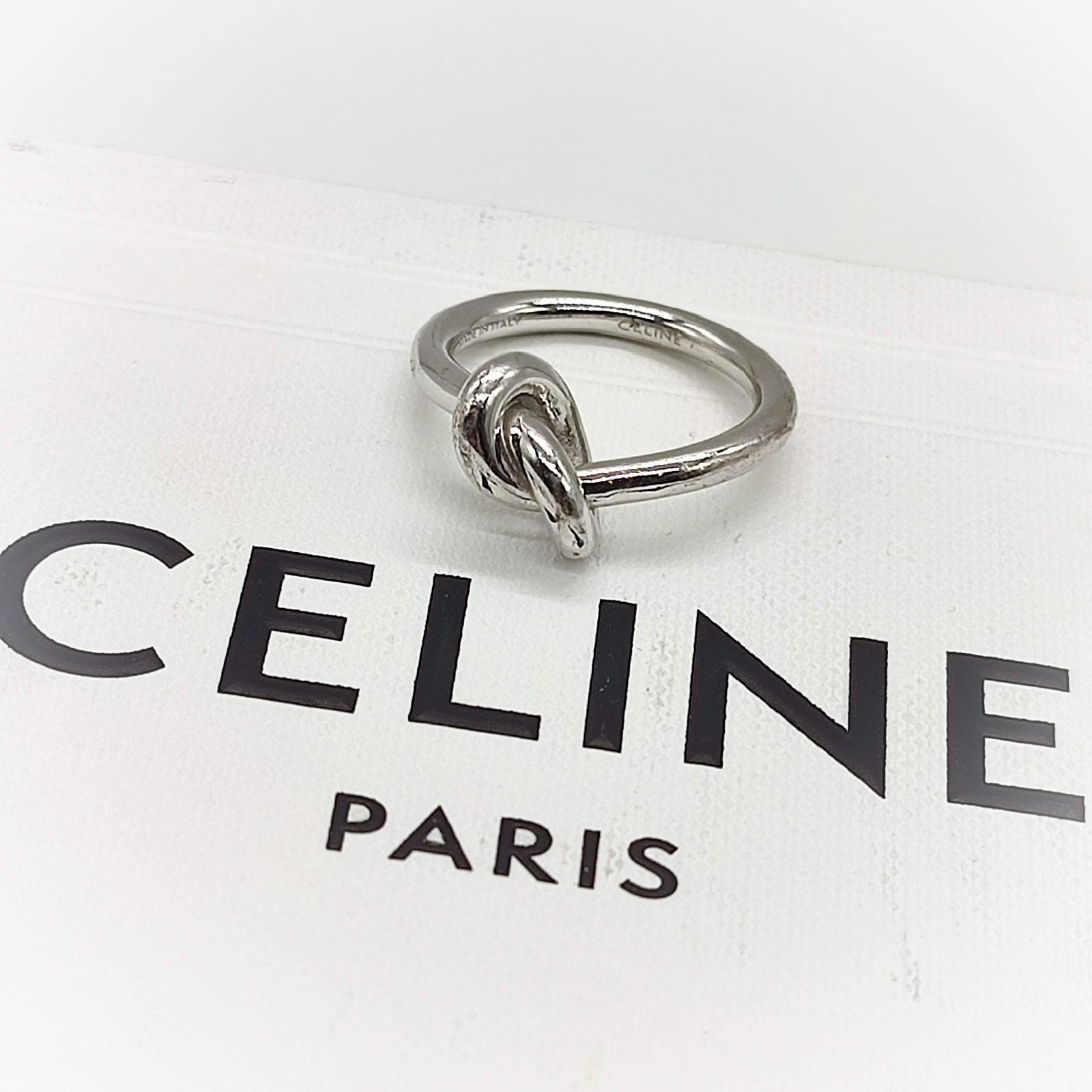 アクセサリー CELINE シルバー ノットリング
