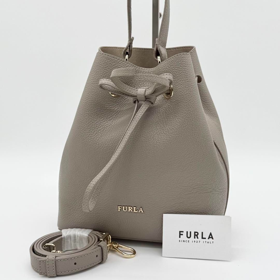 FURLA costanza ハンドバッグ 2way 巾着型 レザー