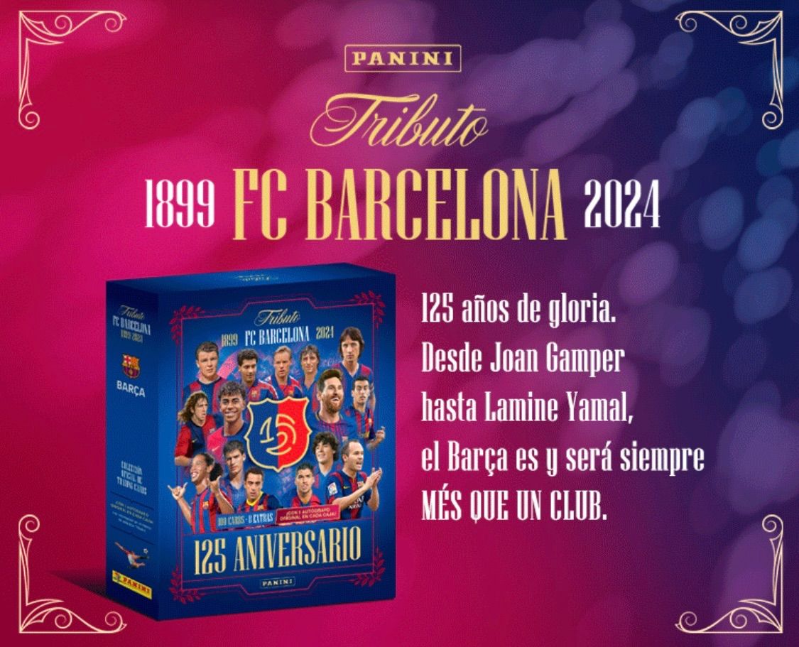 日本未発売 1 Box PANINI Tributo FC Barcelona 125 Aniversario 12