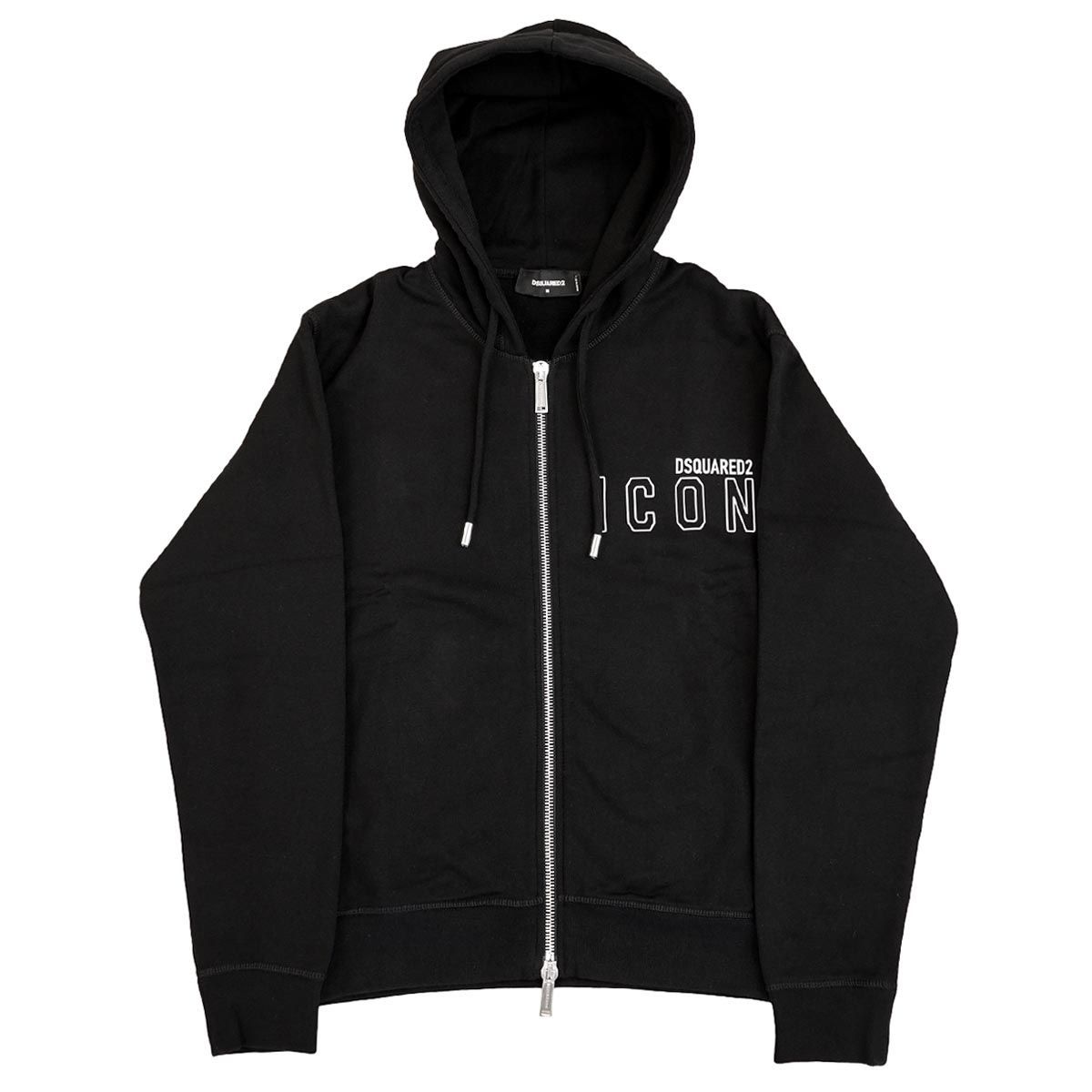 DSQUARED2 ディースクエアード パーカー S79HG0008 S25516 BE ICON OUTLINE ZIP HOODIE メンズ 男性  ジップアップフーディー 965 BLACK ブラック - メルカリ