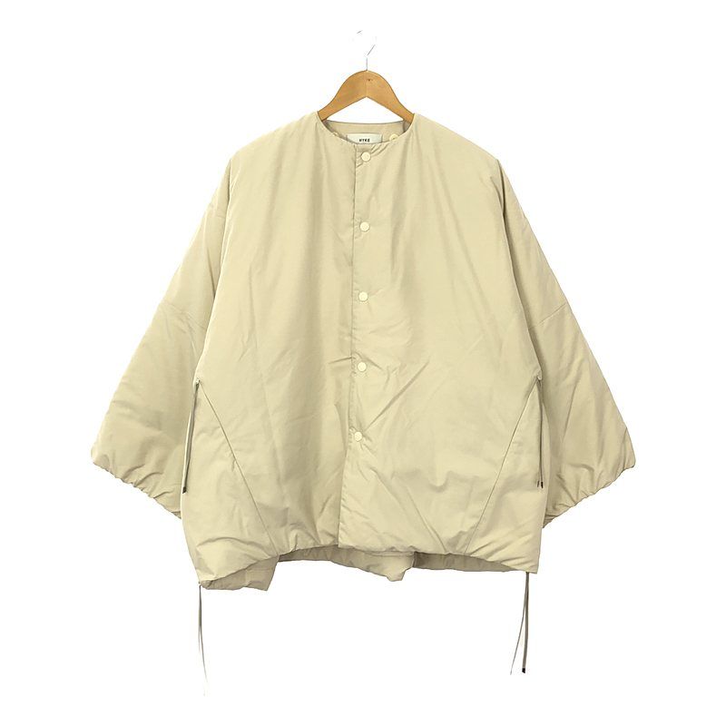 ジャケット・アウター HYKE NYLON OXFORD COLLARLESS BIG JACKET HYKE NYLON OXFORD COLLARLESS BIG JACKET