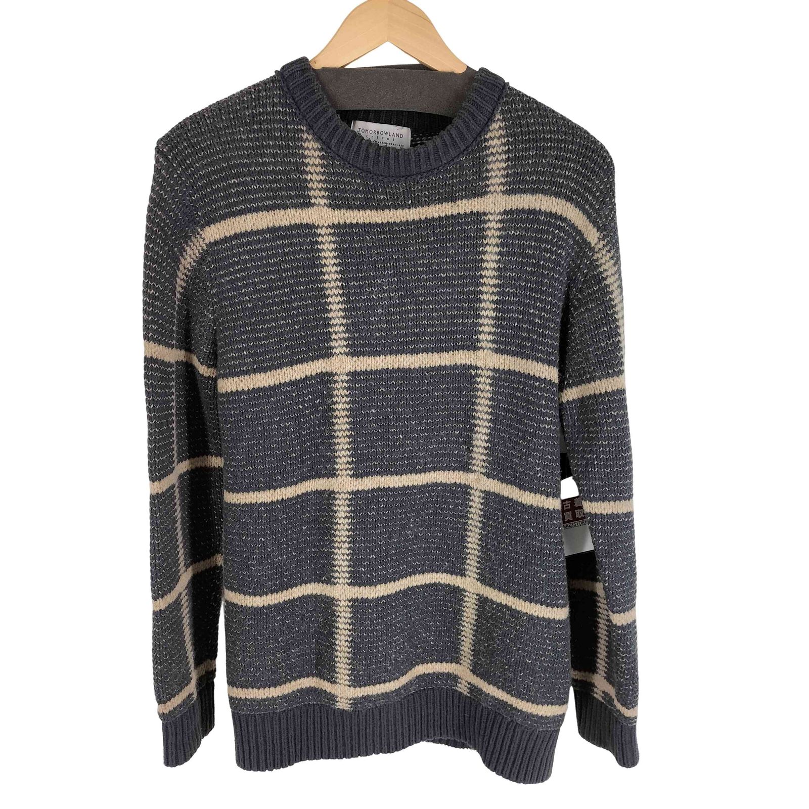トゥモローランドトリコ TOMORROWLAND tricot 19AW チェック柄 ウール ニット  メンズ JPN：S 