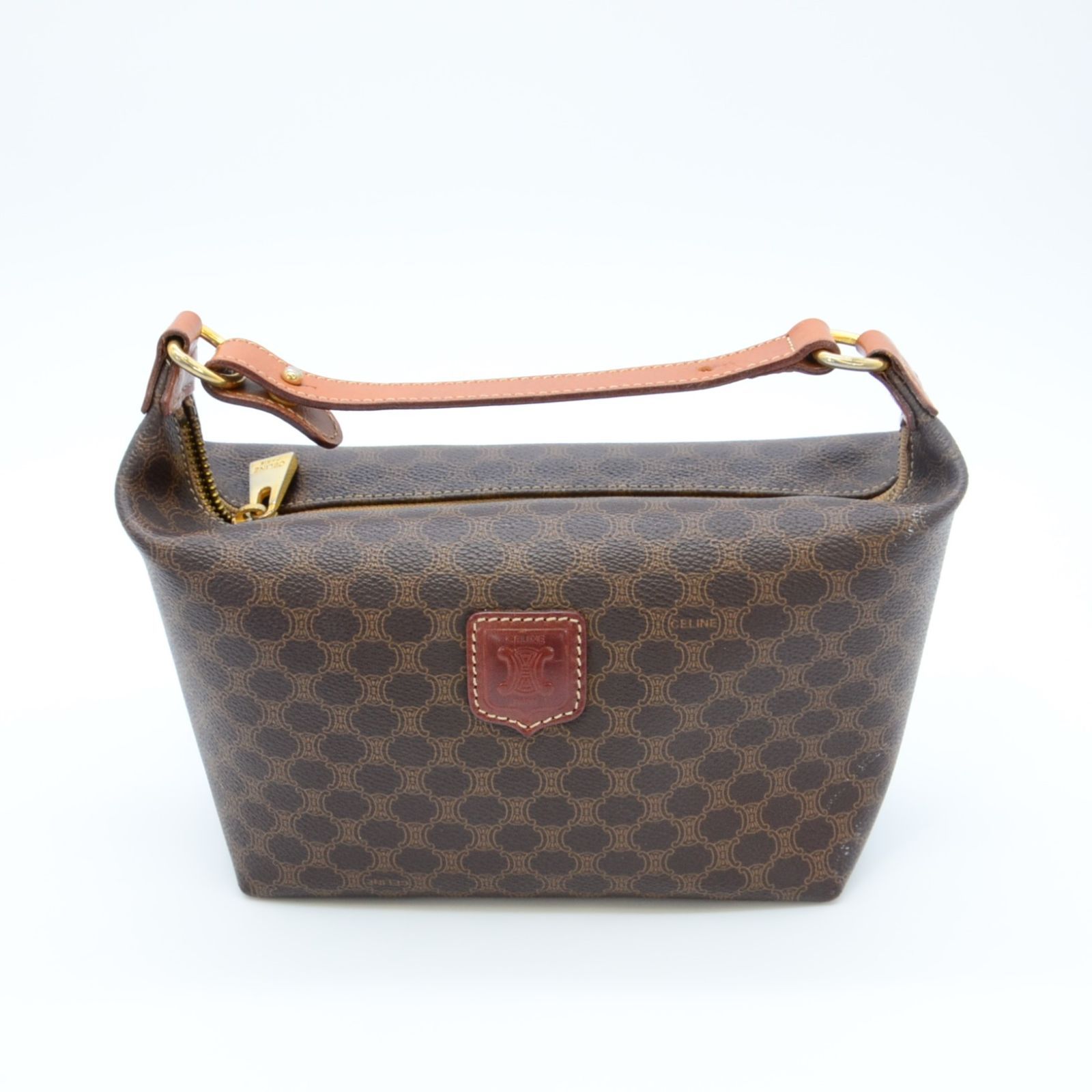 CELINE セリーヌ マカダム柄 ワンショルダーバッグ PVC×レザー 