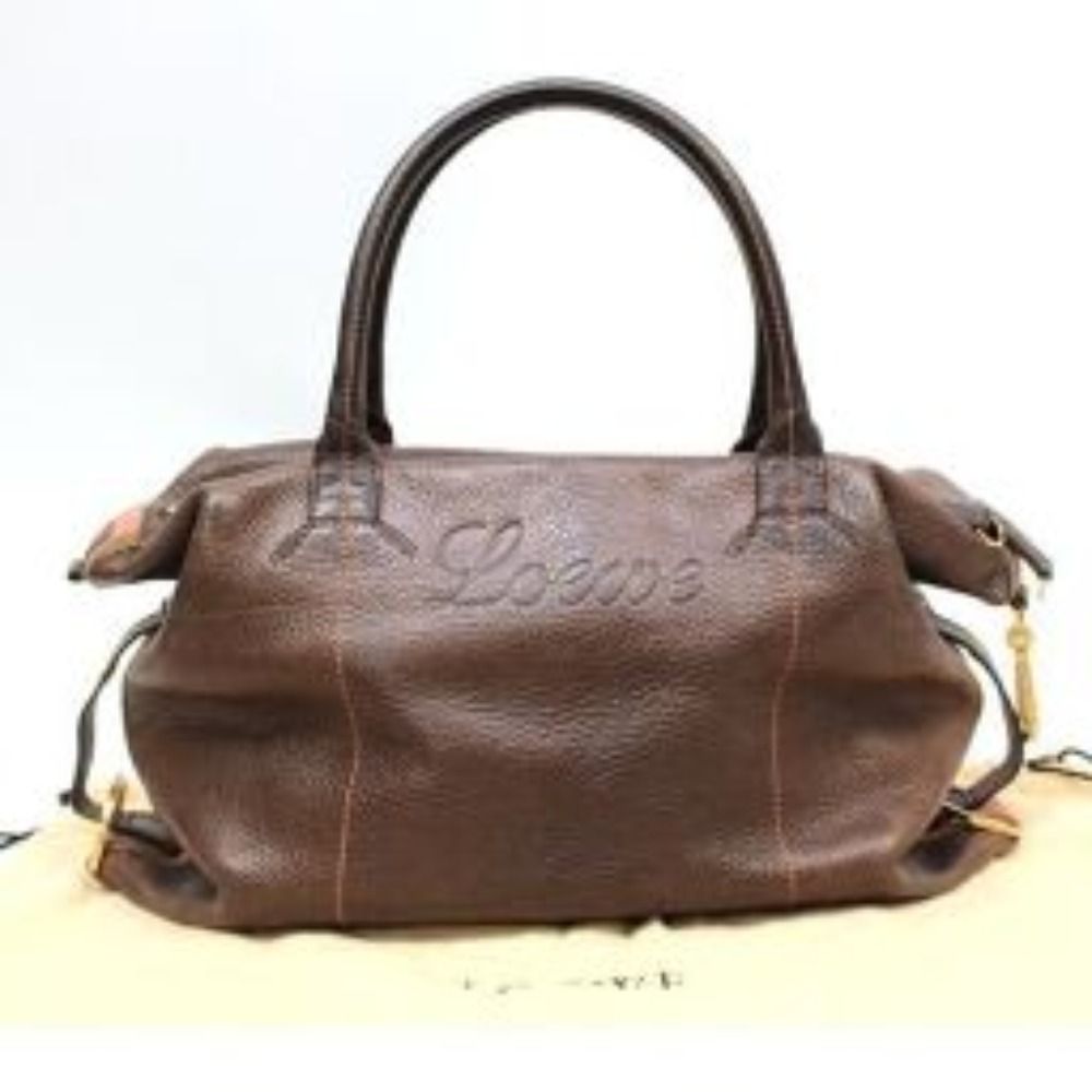 LOEWE/ロエベ レザー ボストンバッグ ブラウン系 レディース