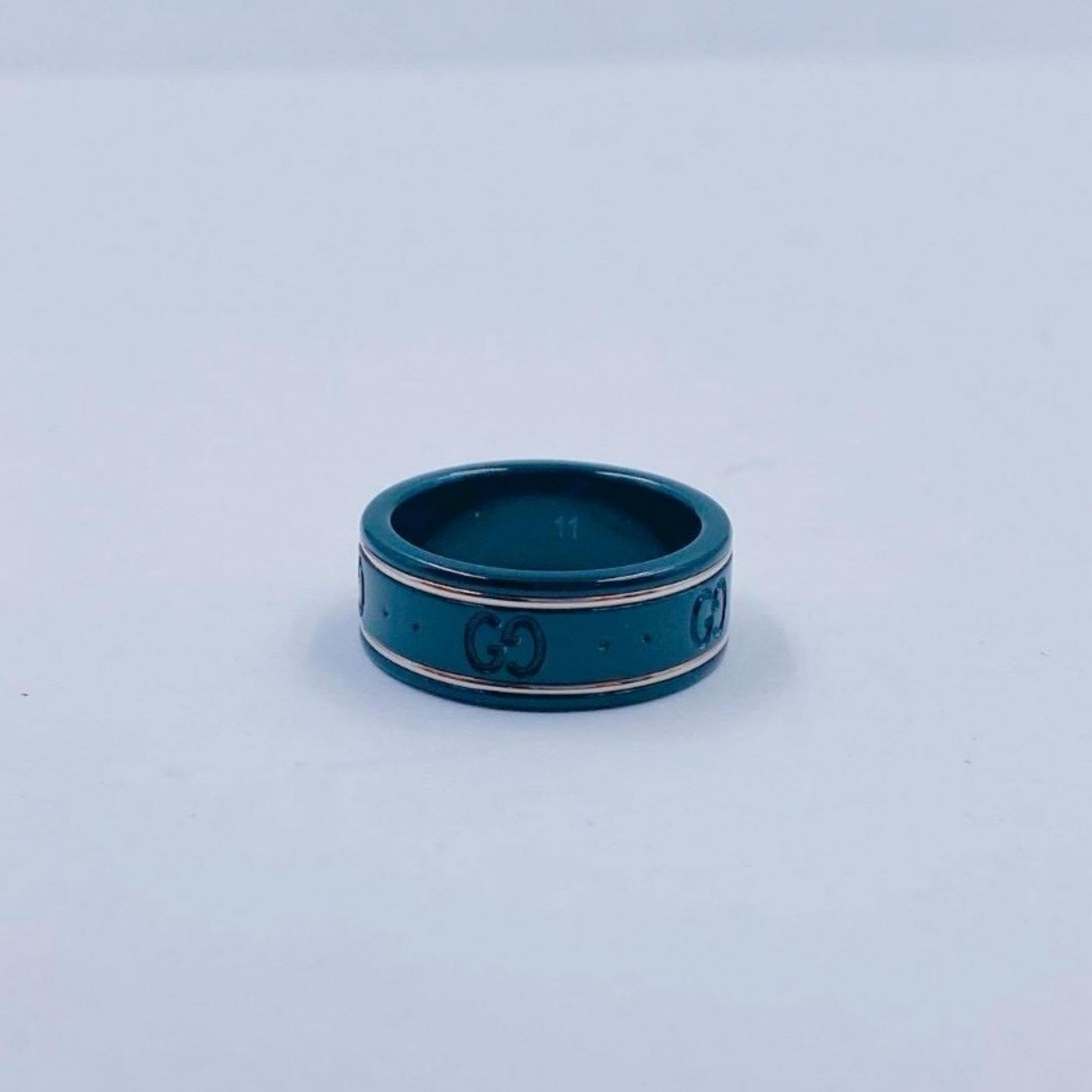 GUCCI グッチ ファッションリング GGリング 指輪 11号 ブラック
