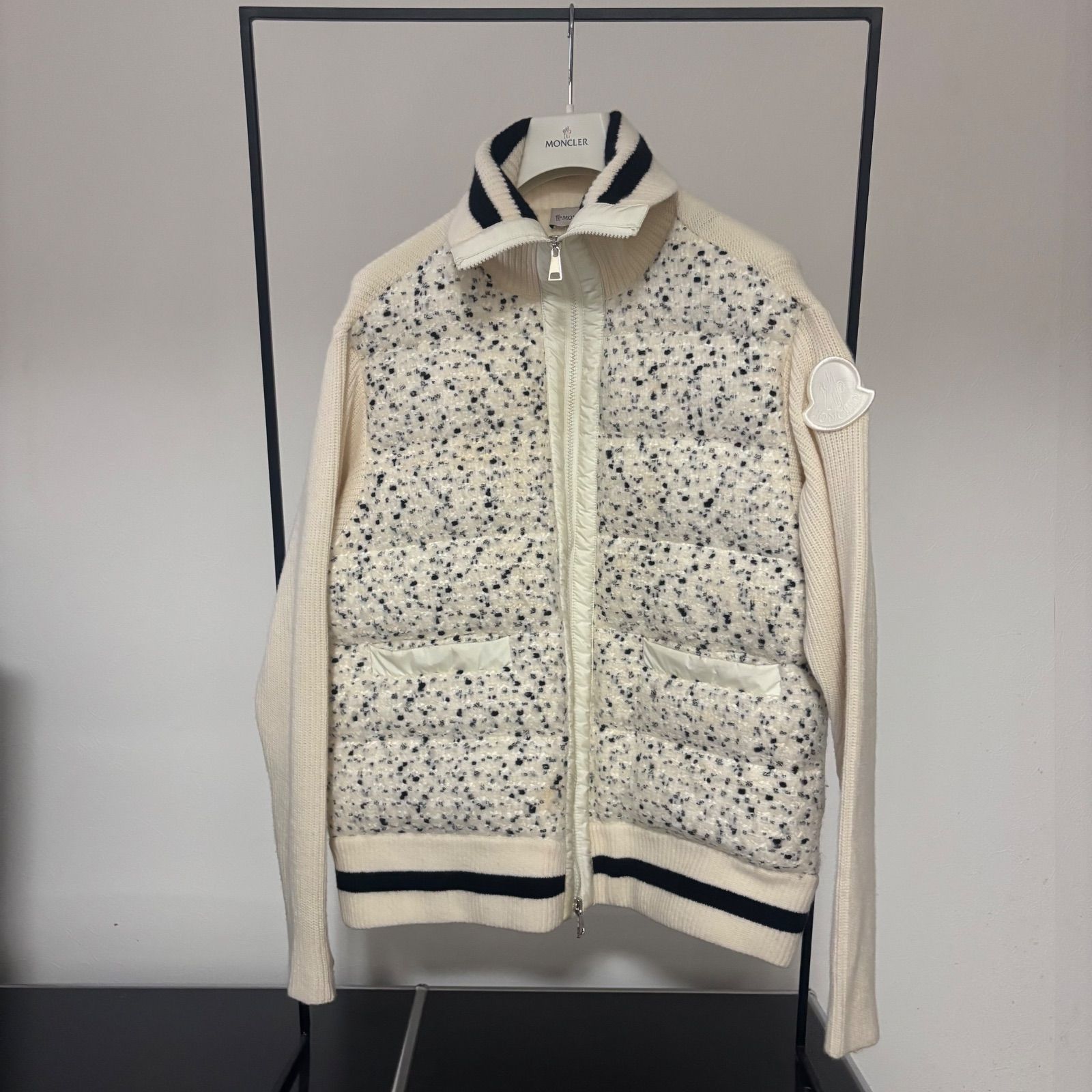 MONCLER☆モンクレール☆ハイブリッド☆ビッグロゴ☆ツイードダウン