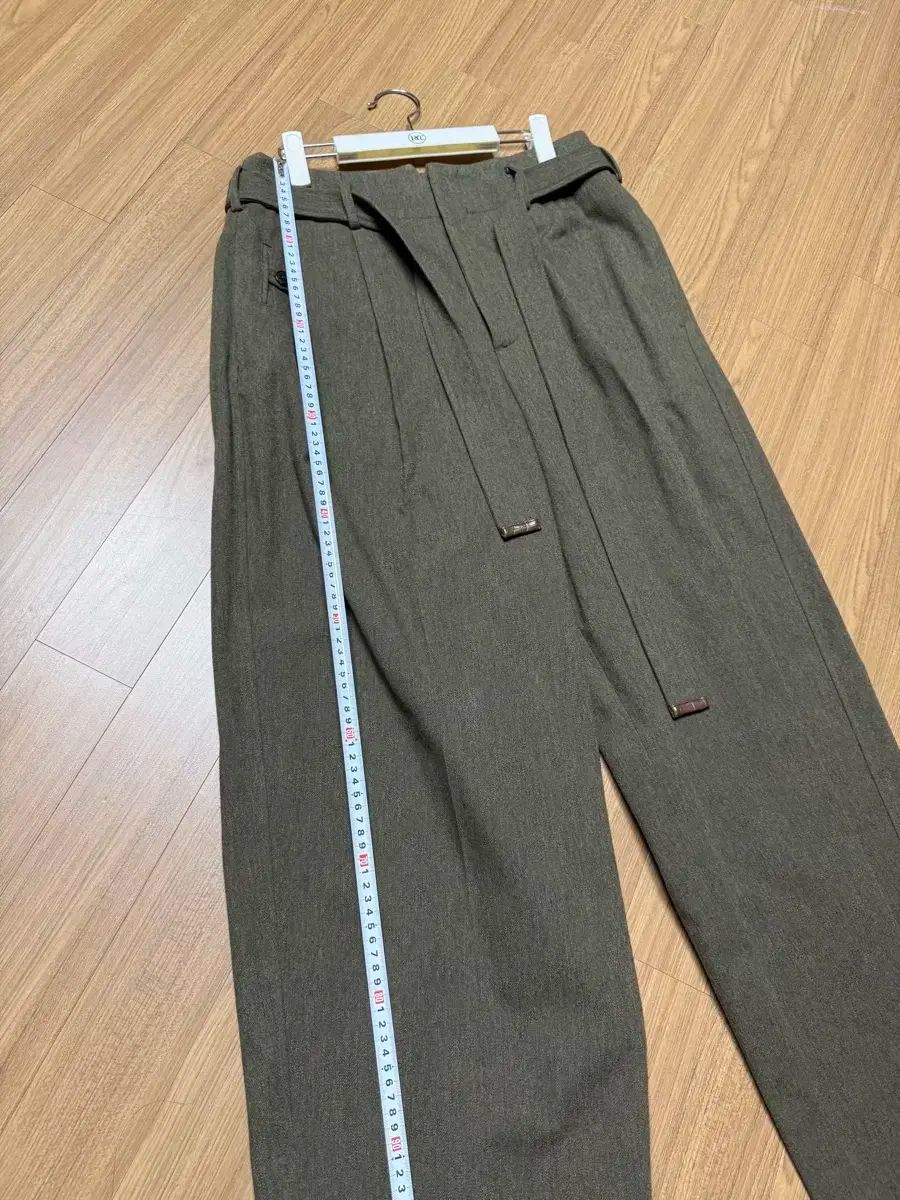 RECTO レクト ベルト ディテール ハイウエスト パンツ カーキ M サイズ