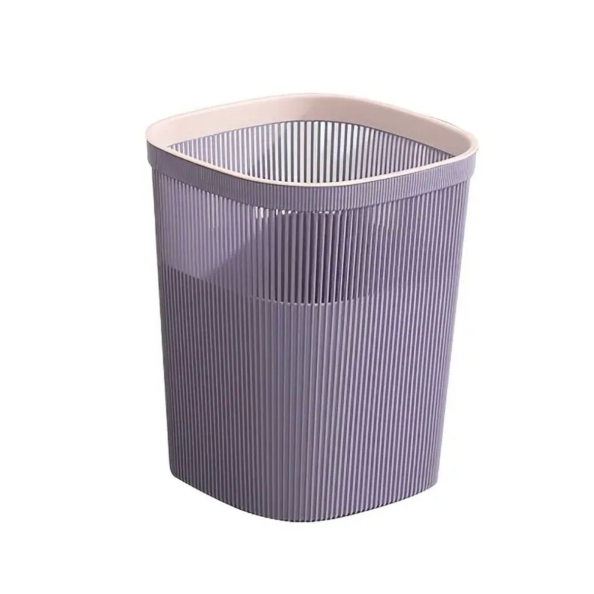 マニーローズの陶器ノブ使用 ホワイト木製スタンド型ごみ箱