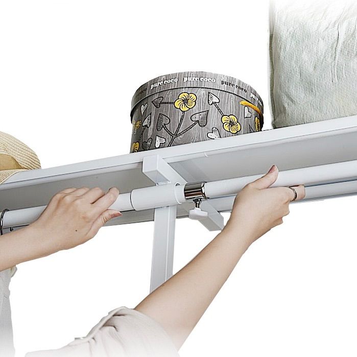 ツッパリ クローゼット ハンガーラック ホワイトハンガー ハイタイプ