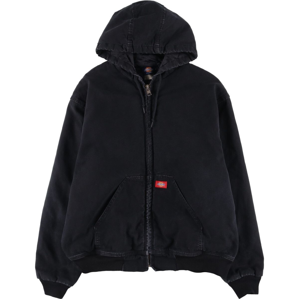 古着 ディッキーズ Dickies 中綿入り アクティブジャケットタイプ ダックフルジップパーカー メンズXL相当|eaa549059