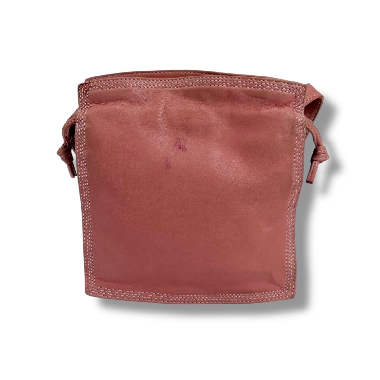 ロエベ LOEWE ミニショルダーバッグ 巾着型 フラメンコ ピンク