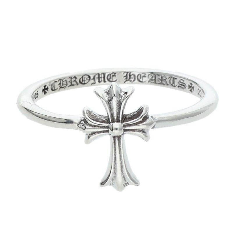 クロムハーツ BUBBLGM CH CRS バブルガムCHクロス シルバーリング メンズ 13号