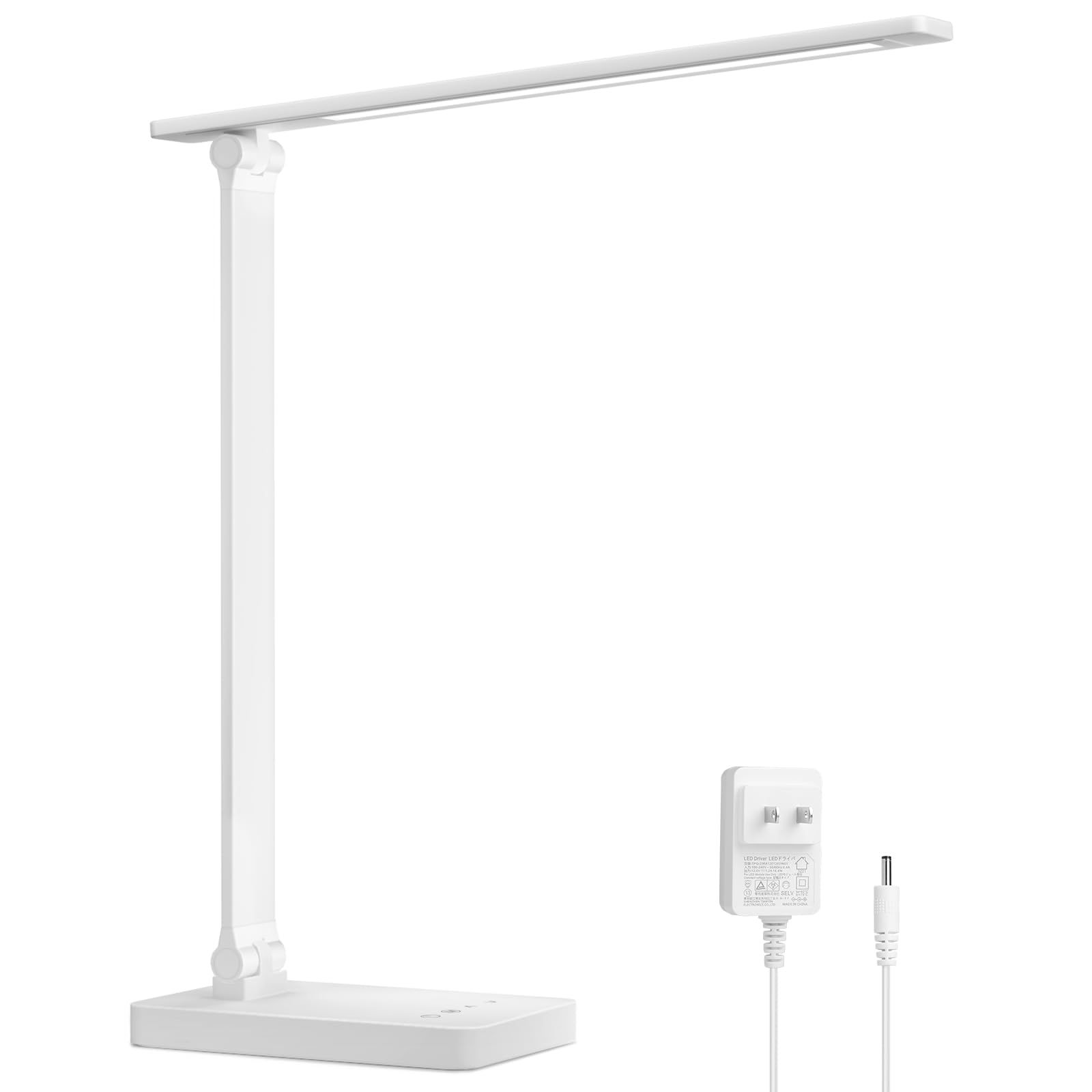 【迅速発送】Lepro デスクライト led 目に優しい 電気スタンド ACアダプター付き 明るさ550ルーメン スタンドライト 卓上ライト おしゃれ 【5段階明るさ/電球色・白色・昼光色/タッチセンサー